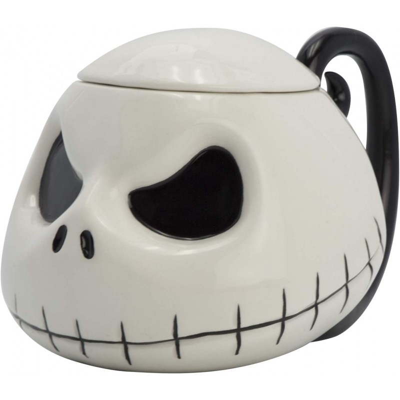 Taza The Nightmare Before Christmas Pesadilla Antes de Navidad Cerámica 3D con Tapa 450 mls