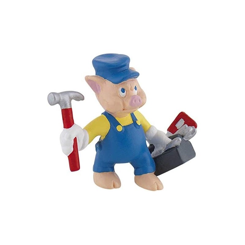 Figura Cerdito Herramientas Los Tres Cerditos 6 cms