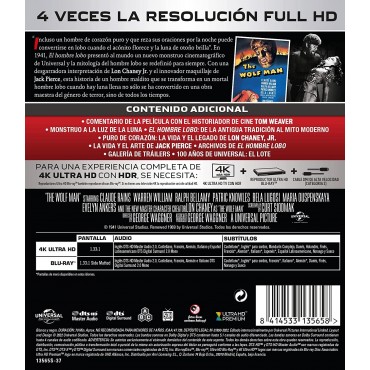 El hombre lobo (4K UHD + Blu-ray) [Blu-ray]