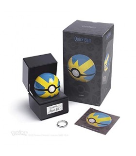Bola Réplica Electrónica Die Cast Pokémon Quick Ball Azul y Amarilla