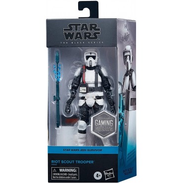 Figura Riot Scout Trooper Star Wars Jedi Survivor Star Wars Black Series Gaming Greats Articulada 15 cms