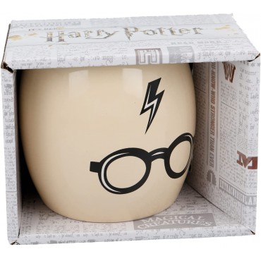 Taza Harry Potter Gafas Ovalada Cerámica 380 mls