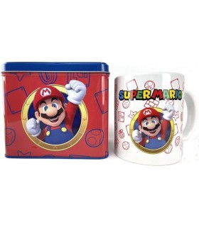 Taza Cerámica + Hucha Metalica Super Mario Bros