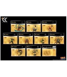 Billetes de Oro Naruto Shippuden Colección 1 Golden Ticket 9 Modelos 7,2 x 14,5 cms