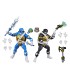 Pack Figuras Power Rangers X Teenage Mutant Ninja Turtles Morphed Donatello Negro y Morphed Leonardo Azul Articuladas 15 cms