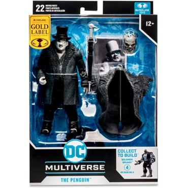 Figura El Pingüino Batman: Arkham City DC Multiverse Gold Label Collection Articulada 18 cms