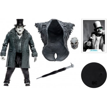 Figura El Pingüino Batman: Arkham City DC Multiverse Gold Label Collection Articulada 18 cms