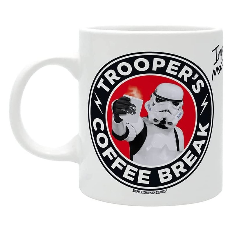 Taza Trooper's Coffee Break Soldado de Asalto Original Stormtrooper Star Wars Cerámica 320 mls