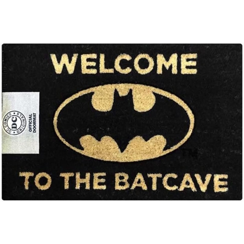 Felpudo Batcueva Batman Welcome to the Batcave Negro DC 40 x 60 cms