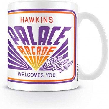 Taza Stranger Things Hawkins Palace Arcade Cerámica 315 mls