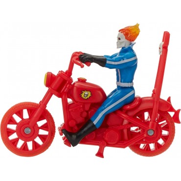 Figura Ghost Rider Marvel Legends Retro Articulada 9,5 cms + Motocicleta 