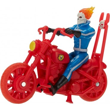 Figura Ghost Rider Marvel Legends Retro Articulada 9,5 cms + Motocicleta 