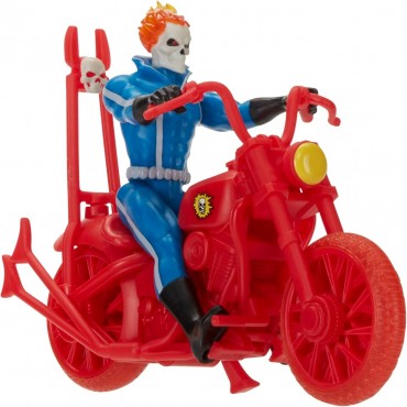 Figura Ghost Rider Marvel Legends Retro Articulada 9,5 cms + Motocicleta 