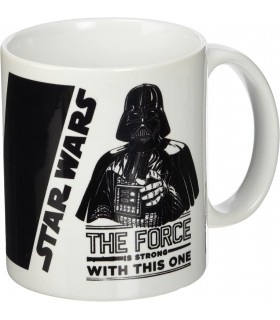 Taza Darth Vader The Force Is Strong With This One Cerámica 320 mls