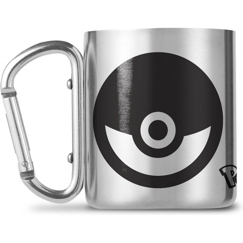 Taza Pokémon Poke Ball Asa Mosquetón Aluminio 227 mls