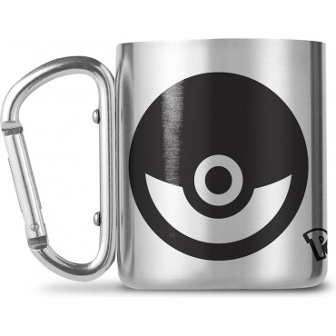 Taza Pokémon Poke Ball Asa Mosquetón Aluminio 227 mls