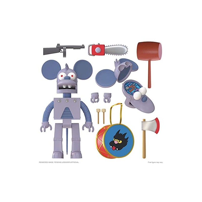 Figura Robot Pica (Itchy) Los Simpsons Articulada 18 cms