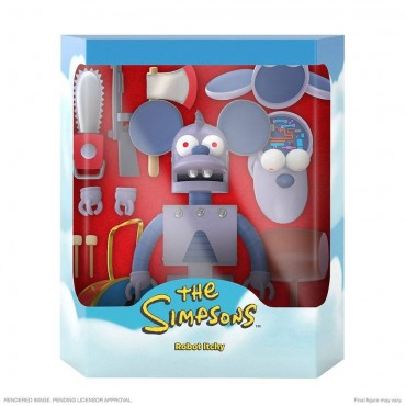 Figura Robot Pica (Itchy) Los Simpsons Articulada 18 cms