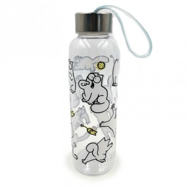 Botella del Gato Simon's Cat de Plástico y Tapa de Acero Inoxidable 500 mls