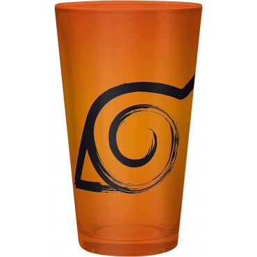 Caja de Regalo Naruto Shippuden Vaso Cristal 400 mls + Pin + Cuaderno Konoha