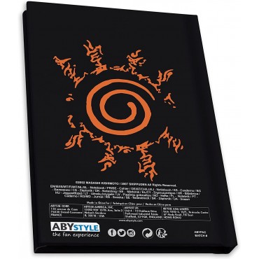 Caja de Regalo Naruto Shippuden Vaso Cristal 400 mls + Pin + Cuaderno Konoha