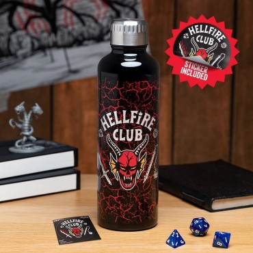 Botella Stranger Things Hellfire Club Acero Inoxidable + Sticker 500 mls