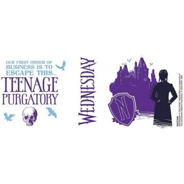 Taza Miércoles Wednesday Mansión Netflix Cerámica 315 mls