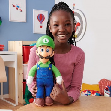 Peluche Luigi Super Mario Bros La Película Articulado 35 cms