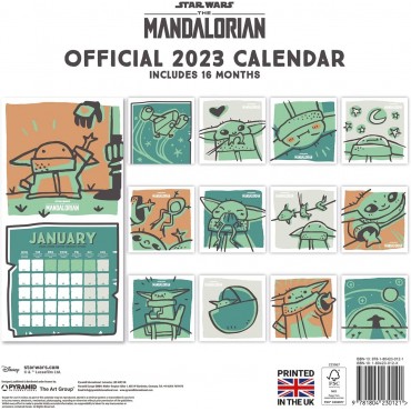 Calendario 2023 Grogu The Mandalorian Star Wars Grande