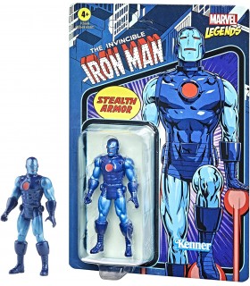 Figura Iron Man Stealth Armor Marvel Legends Retro Articulada 9,5 cms