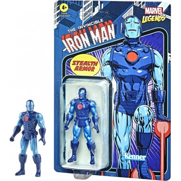 Figura Iron Man Stealth Armor Marvel Legends Retro Articulada 9,5 cms