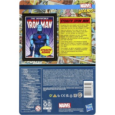 Figura Iron Man Stealth Armor Marvel Legends Retro Articulada 9,5 cms