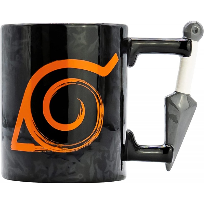Taza Naruto Shippuden Kunai Konoha Asa 3D Cerámica 500 mls