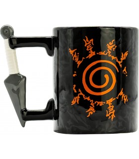 Taza Naruto Shippuden Kunai Konoha Asa 3D Cerámica 500 mls