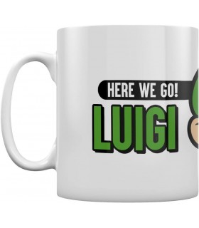 Taza Luigi Here We Go! Super Mario Bros Cerámica 320 mls