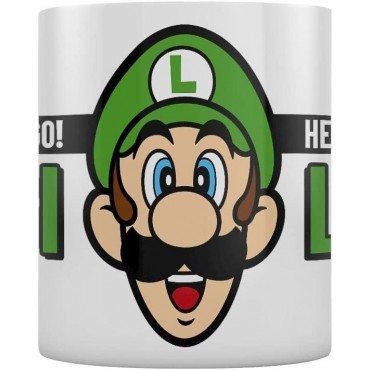 Taza Luigi Here We Go! Super Mario Bros Cerámica 320 mls