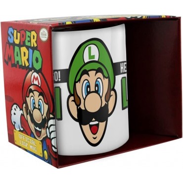 Taza Luigi Here We Go! Super Mario Bros Cerámica 320 mls
