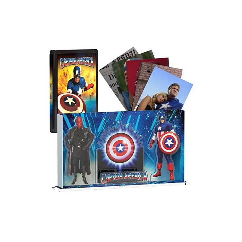Display 3D Capitán América (1990) Expositor Steelbook Versión 4 + Blu Ray 