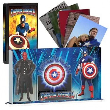 Display 3D Capitán América (1990) Expositor Steelbook Versión 4 + Blu Ray 