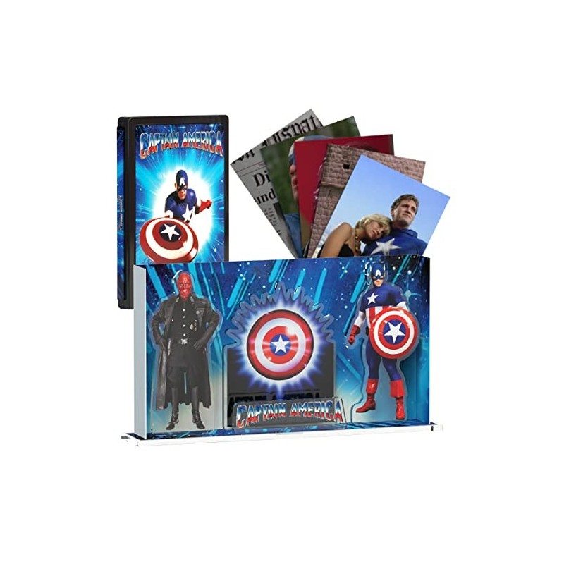 Display 3D Capitán América (1990) Expositor Steelbook Versión 5 + Blu Ray 