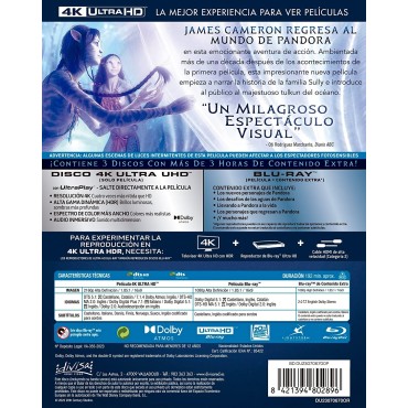 Avatar: El Sentido del Agua (Avatar: The Way of Water) (4K UHD + Blu-ray + Blu-ray Extras) [Blu-ray]