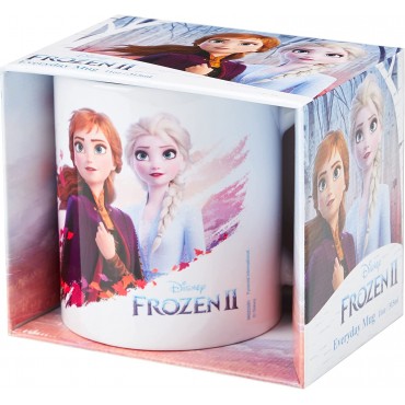 Taza Anna Y Elsa Frozen II Disney Cerámica 315 mls