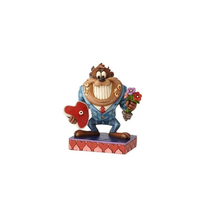 Figura Diablo de Tasmania Cita Romántica Estatua por Jim Shore Looney Tunes 12 cms