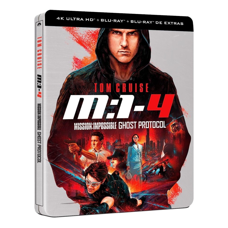 Mision Imposible 4: Protocolo Fantasma (Ghost Protocol) (Steelbook) (4K UHD + Blu-ray + Blu-ray Extras) [Blu-ray]