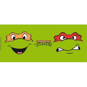 Taza TMNT Raphael & Michelangelo Las Tortugas Ninja Cerámica 320 mls