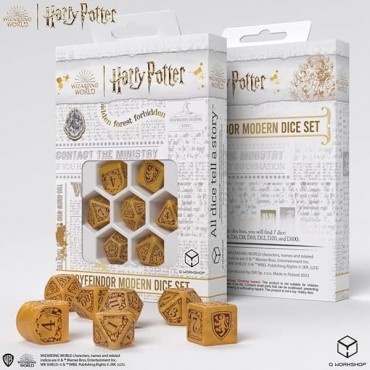 Set Dados Gryffindor Harry Potter Dorados