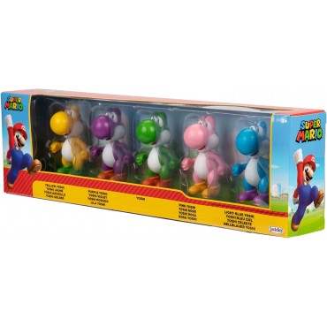 Pack De Figuras Yoshi Super Mario Bros 5 Figuras 6 cms