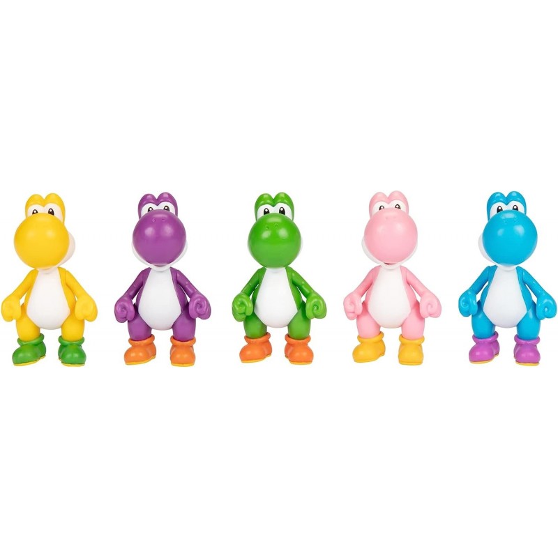 Pack De Figuras Yoshi Super Mario Bros 5 Figuras 6 cms