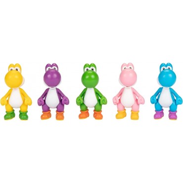 Pack De Figuras Yoshi Super Mario Bros 5 Figuras 6 cms