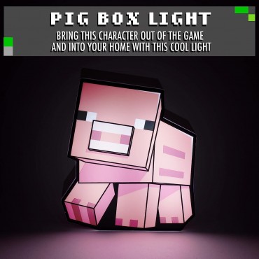 Lámpara Cerdo Minecraft (Pig Box)